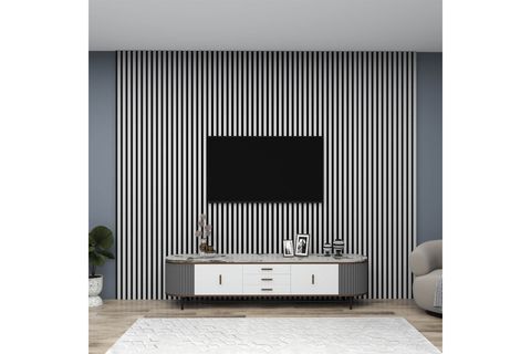 ENDA HOME AKUSTİK AKUPANEL DUVAR PANELİ, MDF, GRİ, 26 MM