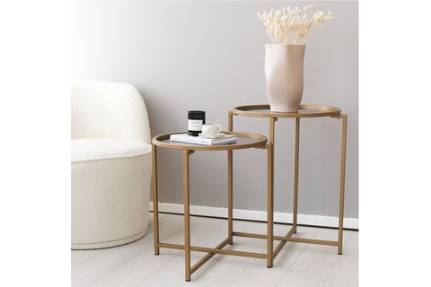 Neo Duo Side Table, Gold
