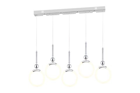 STRUER BEŞLİ SIRALI LED AVİZE, KROM