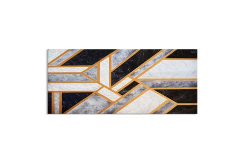 TABLOLIFE GEOMETRİK YAĞLI BOYA DOKULU TABLO, ÇERÇEVESİZ,  90X120