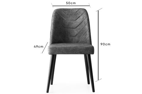 AÇILIR KÜTÜK MASA VE MERİDA SANDALYE TAKIMI, GRİ SİYAH , 130X80