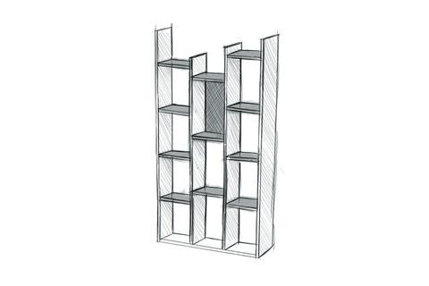 LAGOMOOD VİTO KİTAPLIK, BEYAZ MEŞE