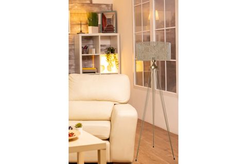 LUMEXX STAR SİLİNDİR RATTAN ABAJURLU LAMBADER, ESKİTME