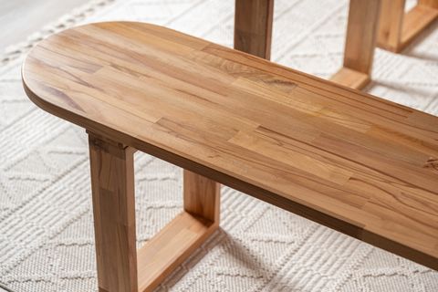 SAMETTİ MASİF KAYIN BENCH, BEJ