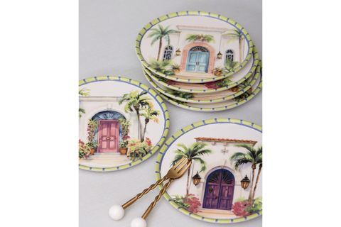 THE MİA PALMA SERVİS TABAĞI 6LI SET 26 CM
