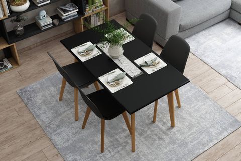 WOODESK FLORANSA MASA TAKIMI, SİYAH, 140X75, CPT7693-140