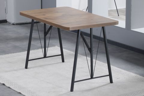 LAJMY ATLANTİK SABİT MUTFAK MASA TAKIMI, 1 SIRTLI BENCH, 2 SANDALYE, ANTRASİT, 70X110