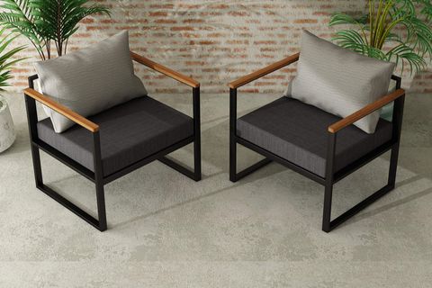 WOODESK NATURE TEKLİ BAHÇE SETİ, GRİ, CPT5503-70
