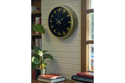 VİNTAGE  METAL MODERN DUVAR SAATİ 40 CM