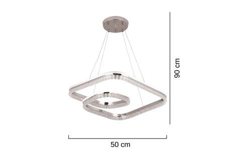 NEFES LED AVİZE, KROM, 50 CM