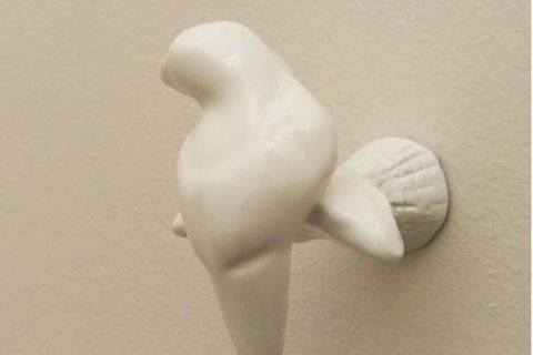 KUŞ ŞEKİL MODERN DUVAR DEKORU ASKILIK, BEYAZ