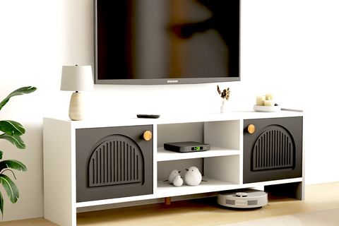 MOLDE BOHEM TV SEHPASI, BEYAZ, ANTRASİT KAPAKLI