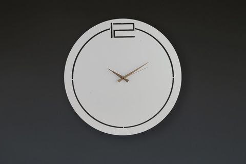 MUYİKA BERSHA METAL BEYAZ DUVAR SAATİ 50X50 CM