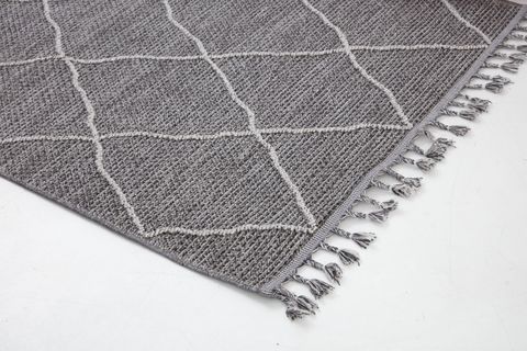 4K INFİNİTY COLLECTİON MODERN MAKİNE HALISI 02, GREY, 80X150 CM