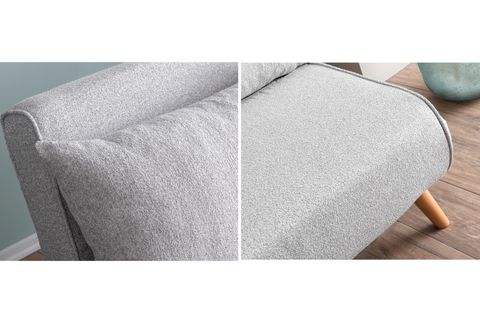 PAFU FOLDE 120 YATAKLI KATLANIR TEDDY İKİLİ KOLTUK, GRİ