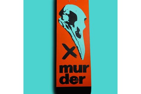 MURDER KAYKAY EL YAPIMI AHŞAP DUVAR DEKORU