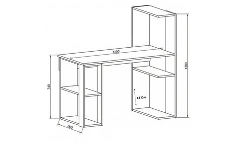 LİKAPLE ÇALIŞMA MASASI ANTRASİT SARI