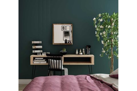 WOODESK PASTEL MAKYAJ AYNASI, CEVİZ RENK, 50X40, CPT2328-50