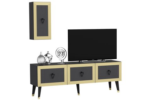 BARE TV ÜNİTESİ, ANTRASİT ALTIN