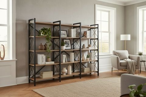 TAHTALİA METAL KİTAPLIK, 5 RAFLI