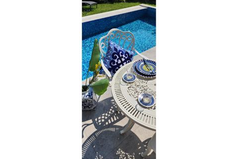 İSTANBUL BAHÇE BALKON ÇAY SETİ, BEYAZ