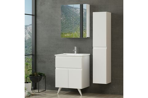 NİKA BANYO DOLABI 65CM AY2K1Ç 2K2A ETJ BOY BEYAZ