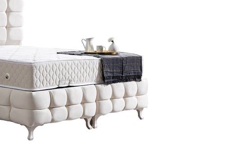DUKE LUX BAZA BAŞLIK VE YATAK SETİ, KREM, 120X200