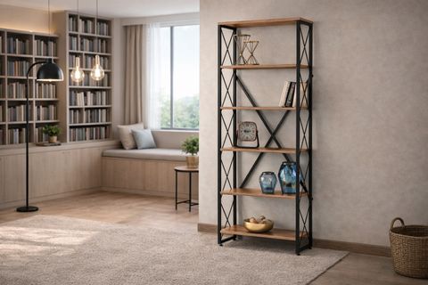 MEK ÇAPRAZ KİTAPLIK, 90 CM