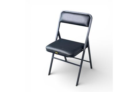 HEY KATLANIR MUTFAK KAMP SANDALYESİ, SİYAH, DERİ