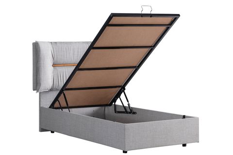 LİZBON BAZA BAŞLIK VE COMFORT YATAK SETİ, AÇIK GRİ, 120X200