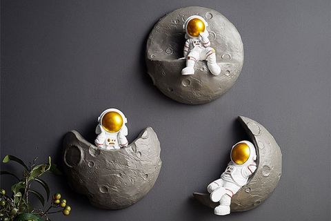 ASTRONOT VE AY ÜÇLÜ SET, GOLD