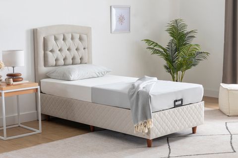 LUNA VEGA BAZA VE BAŞLIK SETİ, KREM, 90X200