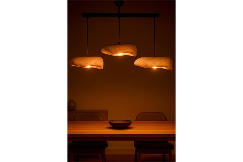 CREAMELİTH HANDMADE ÜÇLÜ KARBON BETON AVİZE