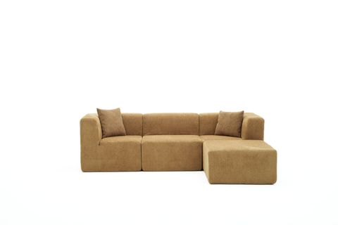 RAKS SERİSİ MODULER FULL SÜNGER KÖŞE KOLTUK, SAĞ VE SOL, KAHVE