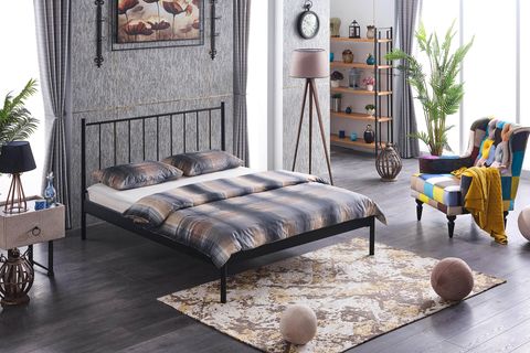 FALEZ ST METAL KARYOLA, SİYAH, 140X190