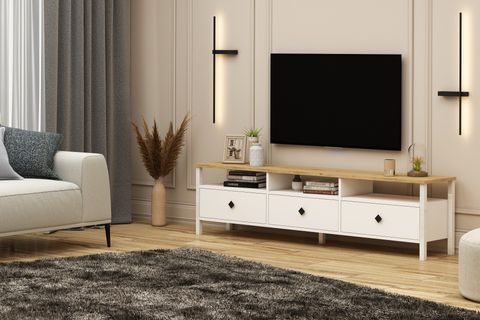 AVMPARK REMY TV ÜNİTESİ, SEPET BEYAZ, ALT MODÜL, 180 CM