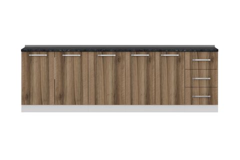 MİNAR 265 CM MUTFAK DOLABI BEYAZ DORE 265-D1-ALT MODÜL