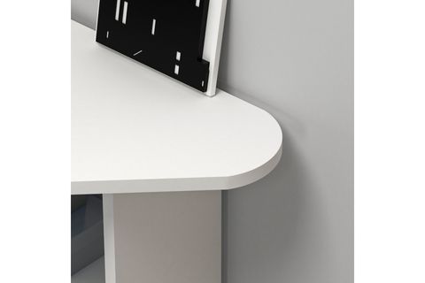 CORNER KÖŞE RAFLI ÇALIŞMA MASASI, BEYAZ