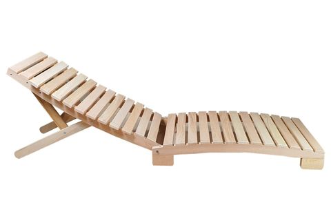 BYSAY AHŞAP KATLANABİLİR YATAR ŞEZLONG 3 KADEME PLAJ YATAĞI, ÜÇLÜ SET, NATUREL