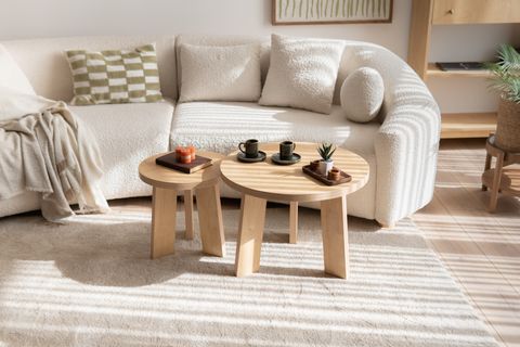 GİRONA İKİLİ OVAL ORTA SEHPA TAKIMI, MEŞE