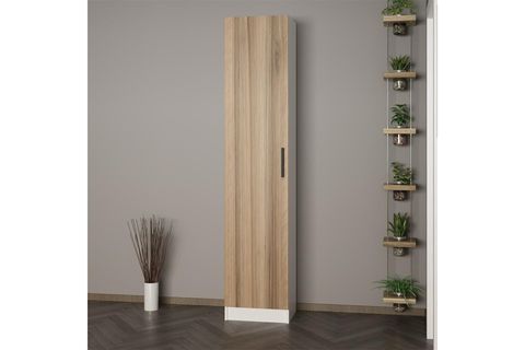 KALE 210 CM 1 KAPAKLI 1B RAF PORTMANTO, BEYAZ DORE