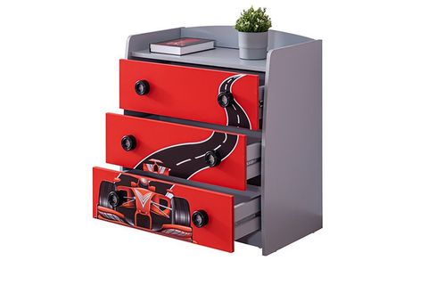 FORMULA GENÇ ODASI TAKIMI KIRMIZI JAGUAR FULL LEDLİ ARABALI YATAK