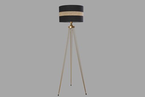 LUMEXX STAR SİLİNDİR 02 RATTAN ABAJURLU LAMBADER, ESKİTME