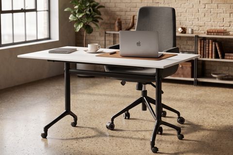 OFİSİMİ NEAT KATLANIR ÇOK AMAÇLI OFİS MASASI, BEYAZ, 120 CM