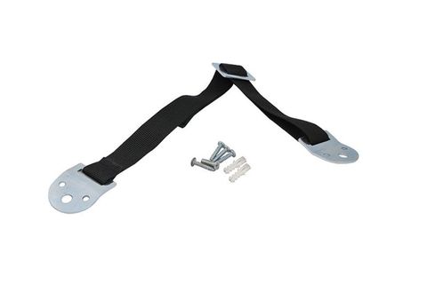 EŞYA SABİTLEME DEPREM GÜVENLİĞİ KAYIŞI METAL BAŞLIKLI, SİYAH