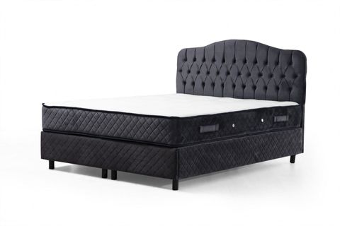 VASSİ SONATA ÇİFT KİŞİLİK BAZA+BAŞLIK+YATAK, ANTRASİT, 150X200