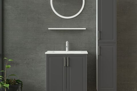 SANYA BANYO DOLABI 65CM AY2K+1YA1R+ETJ+BOY BEYAZ ANTRASİT