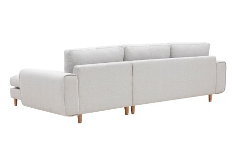 MERLİN MİNİ KÖŞE KOLTUK, NATUREL AYAK, FİTİLLİ KOL, RECYCLED KUMAŞ, AÇIK GRİ