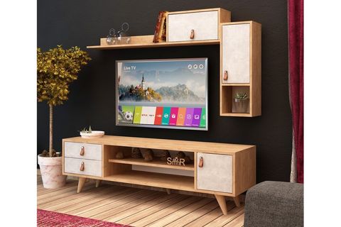 ESMOB BETONG PLUS ELEVA TV ÜNİTESİ, MEŞE-AÇIK BETON