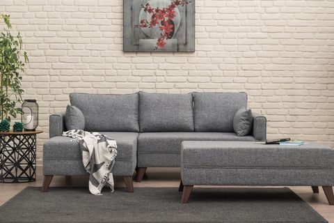 BELLA SOFT MİNİ KÖŞE KOLTUK, GRİ, SOL KÖŞE